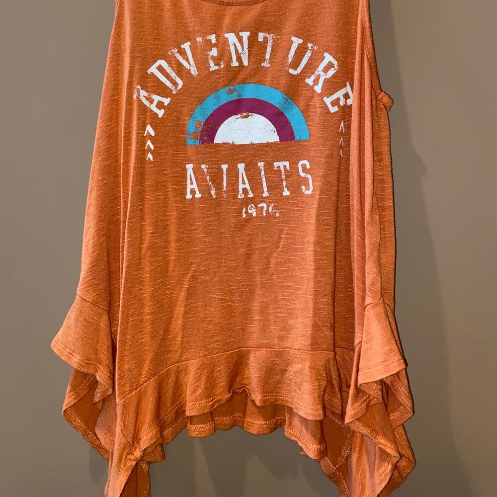 Adventure awaits flowy tank top